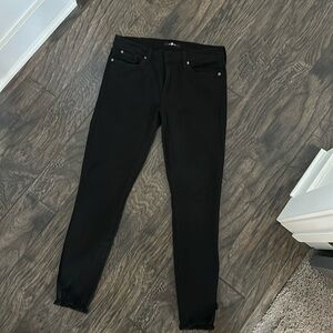 7 for all mankind, black denim jean, size 28